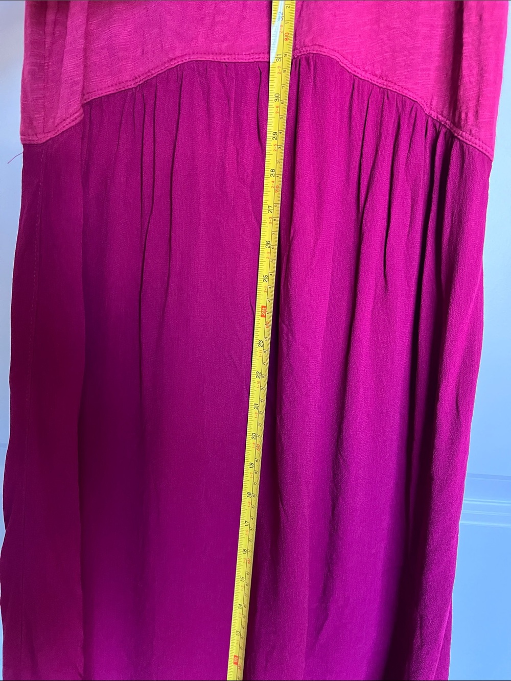 Women's Fuchsia Midi Dress - Sleeveless Crossback - Picture 10 of 11